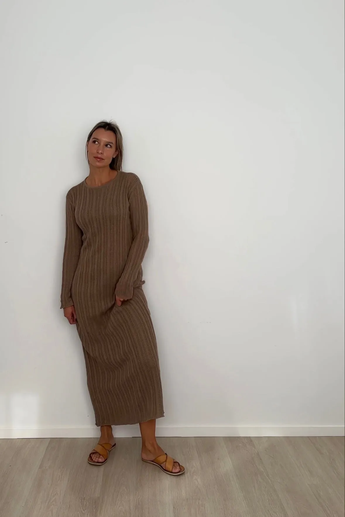 Almond Knit Dress