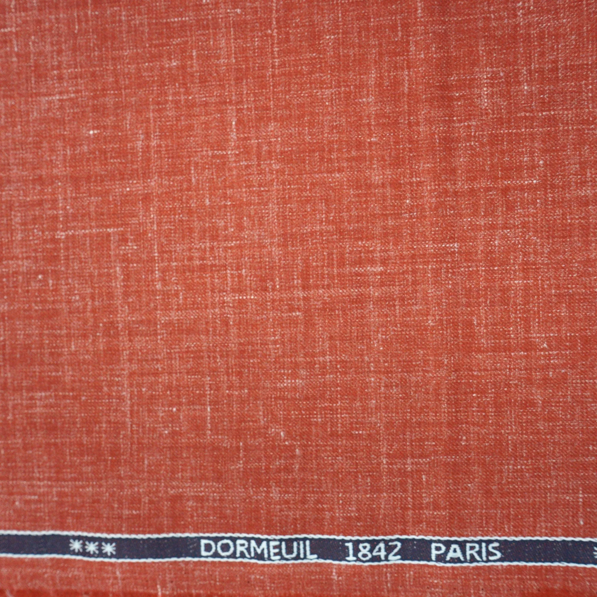 Brick Red Plain Dormeuil Natural Fabric