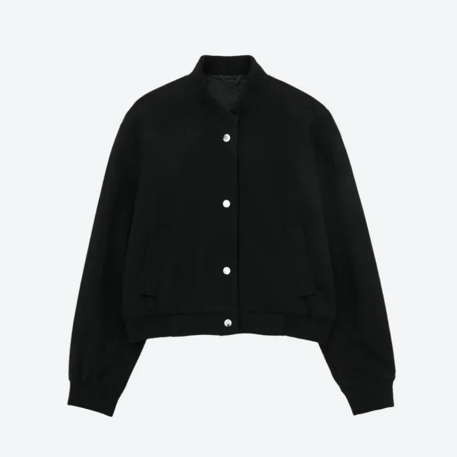 Button-Up Ribbed Bomber Jackets