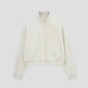 Button-Up Ribbed Bomber Jackets