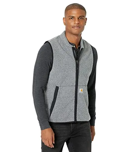 Carhartt 104995 Relaxed Fit Fleece Vest Granite Heather LG (Reg)