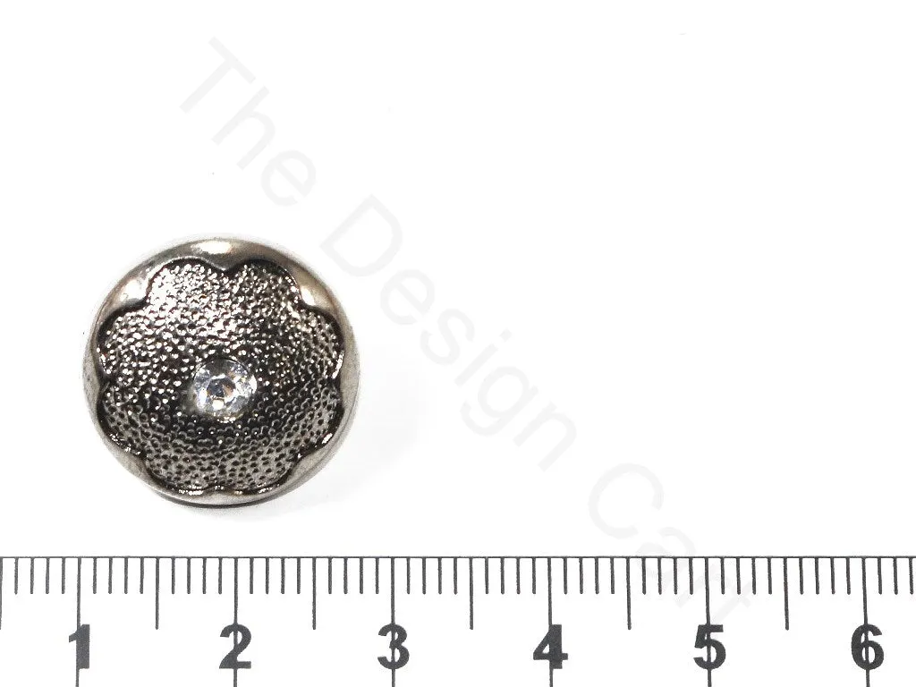 Dark Gray Designer Floral Acrylic Coat Buttons