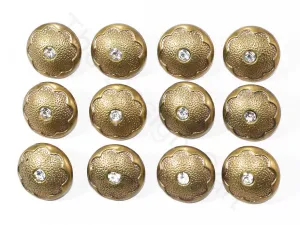 Dull Gold Designer Floral Acrylic Coat Buttons