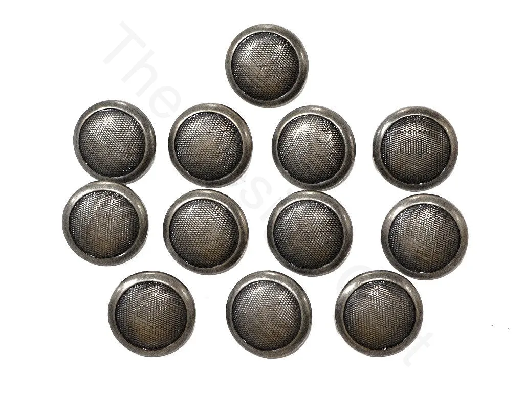 Dull Silver Textured Acrylic Coat Buttons