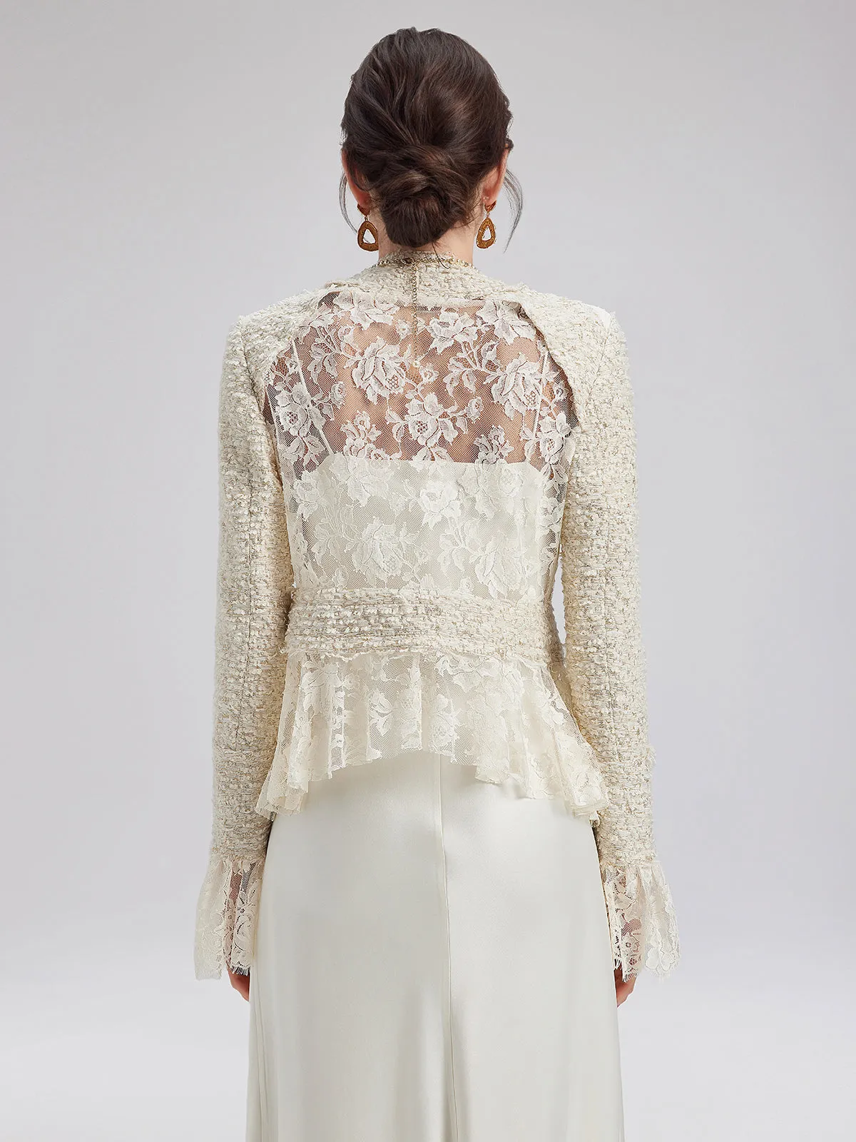 French Lace Tweed Patchwork Jacket