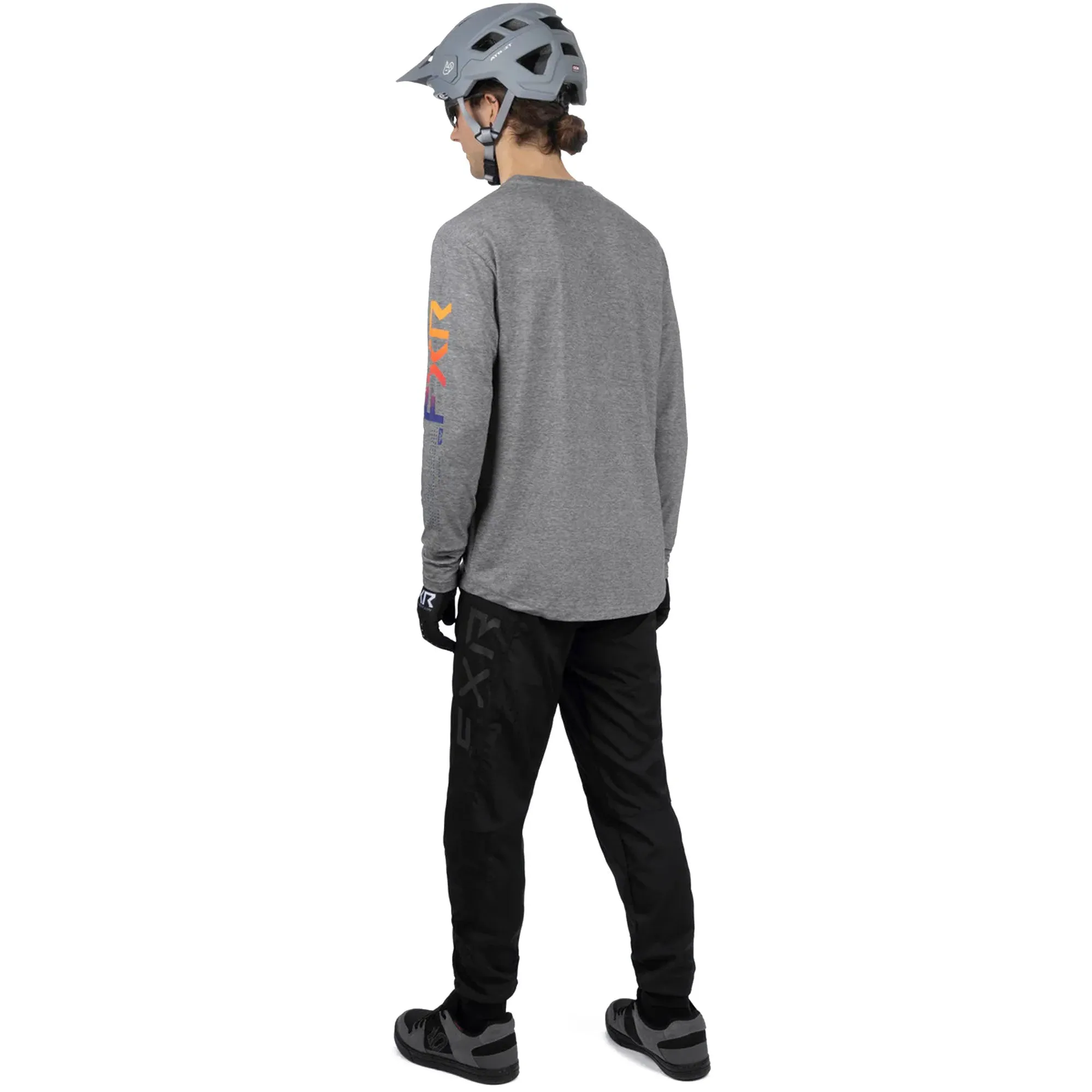 FXR HeliuTech Long Sleeve Offroad Jersey Grey Heather/Anodized