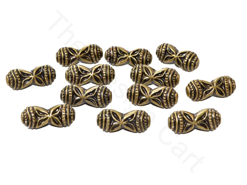 Golden Oval Floral Coat Buttons