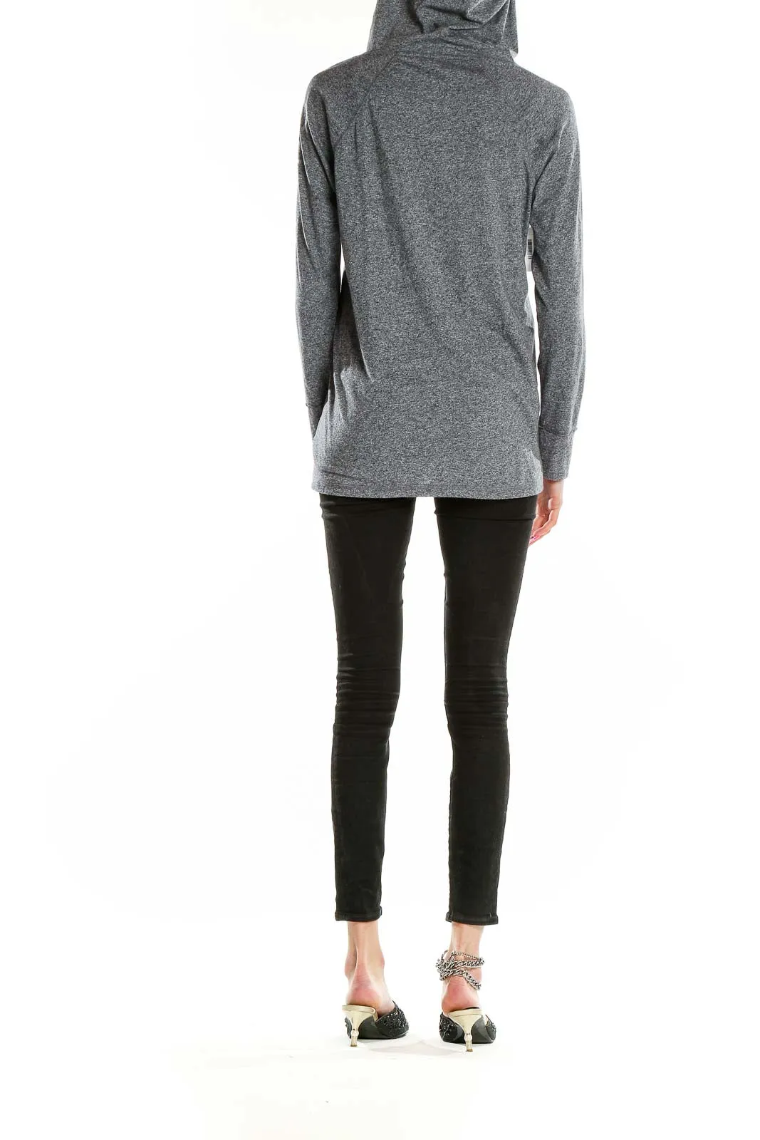 Gray Hooded Performance Sweatshirt