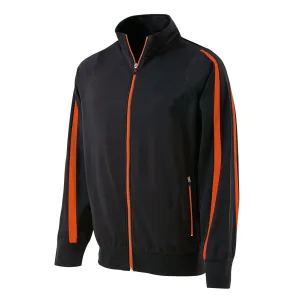 Holloway Youth Black/Orange Full Zip Determination Jacket