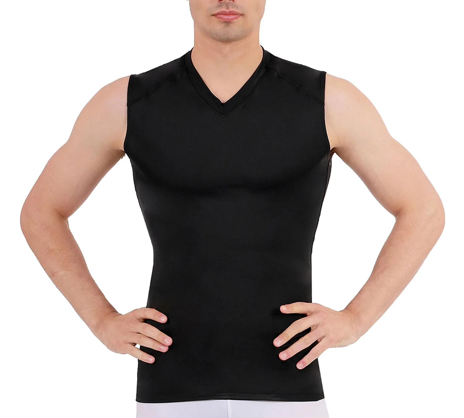 Insta Slim USA Compression Sleeveless High V-neck Shirt 2VAT013