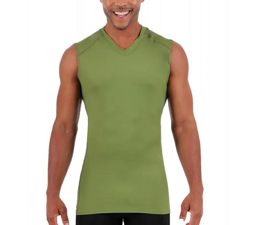 Insta Slim USA Compression Sleeveless High V-neck Shirt 2VAT013