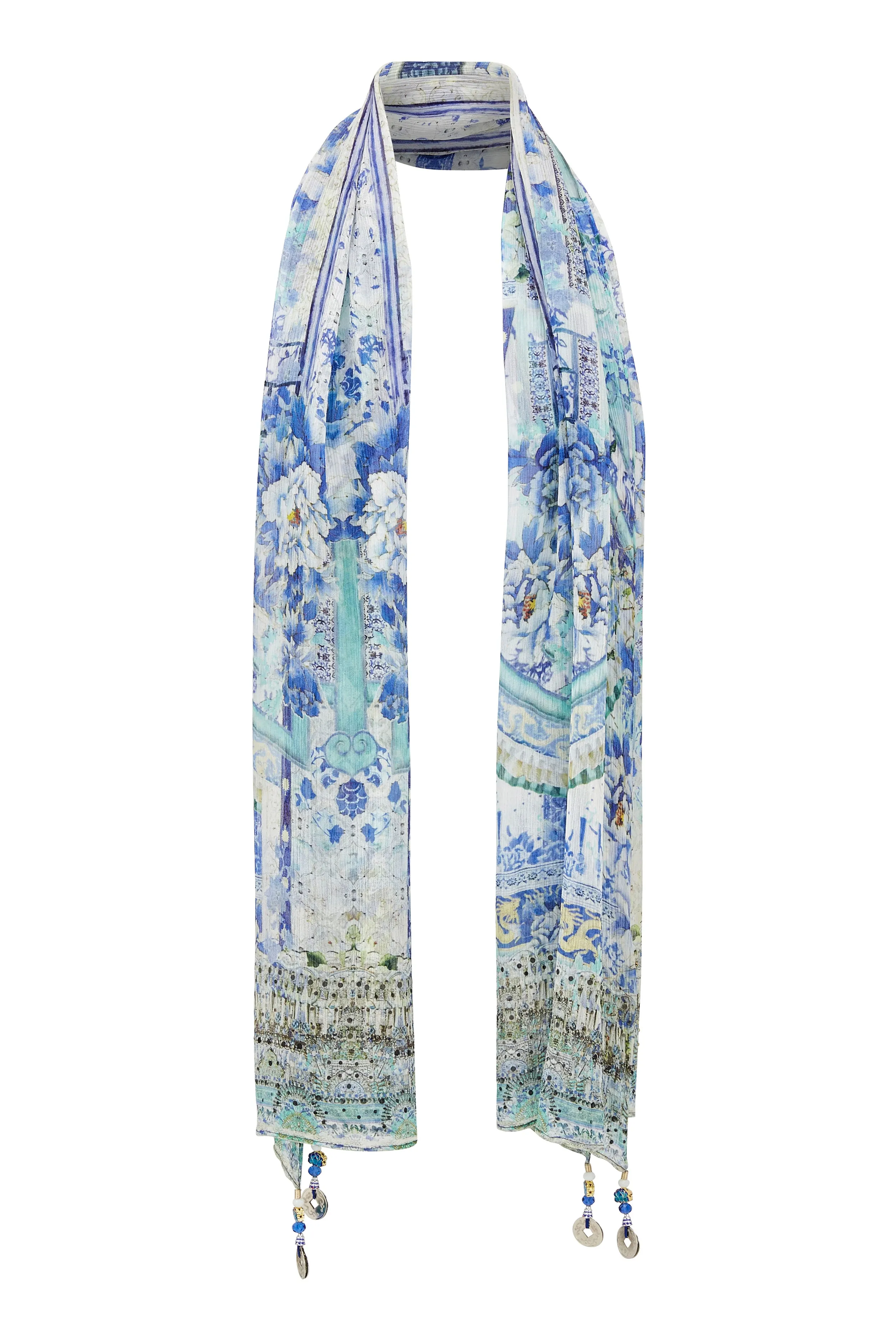 LONG SCARF PORCELAIN PARADISE