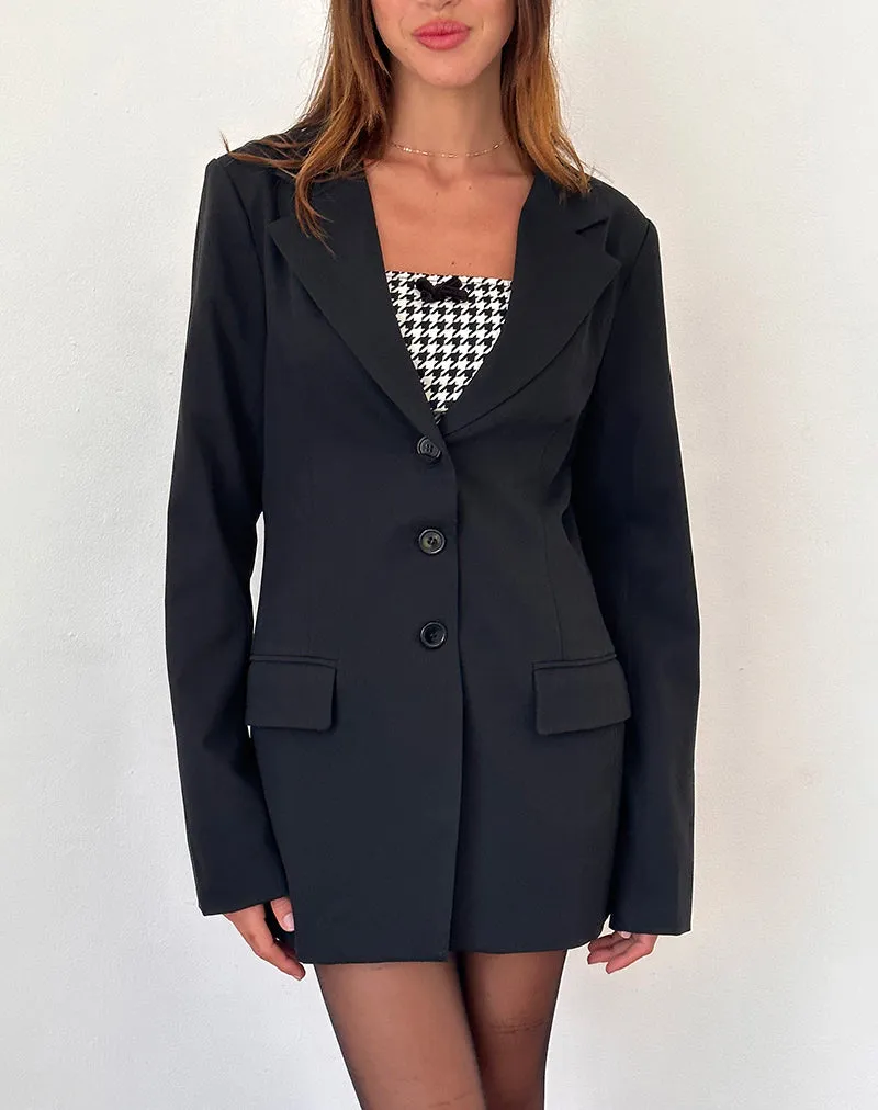 Malana Slim Fit Blazer in Tailoring Black