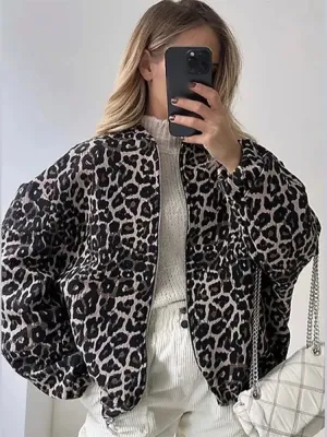 Manuel Leopard Retro Jacket