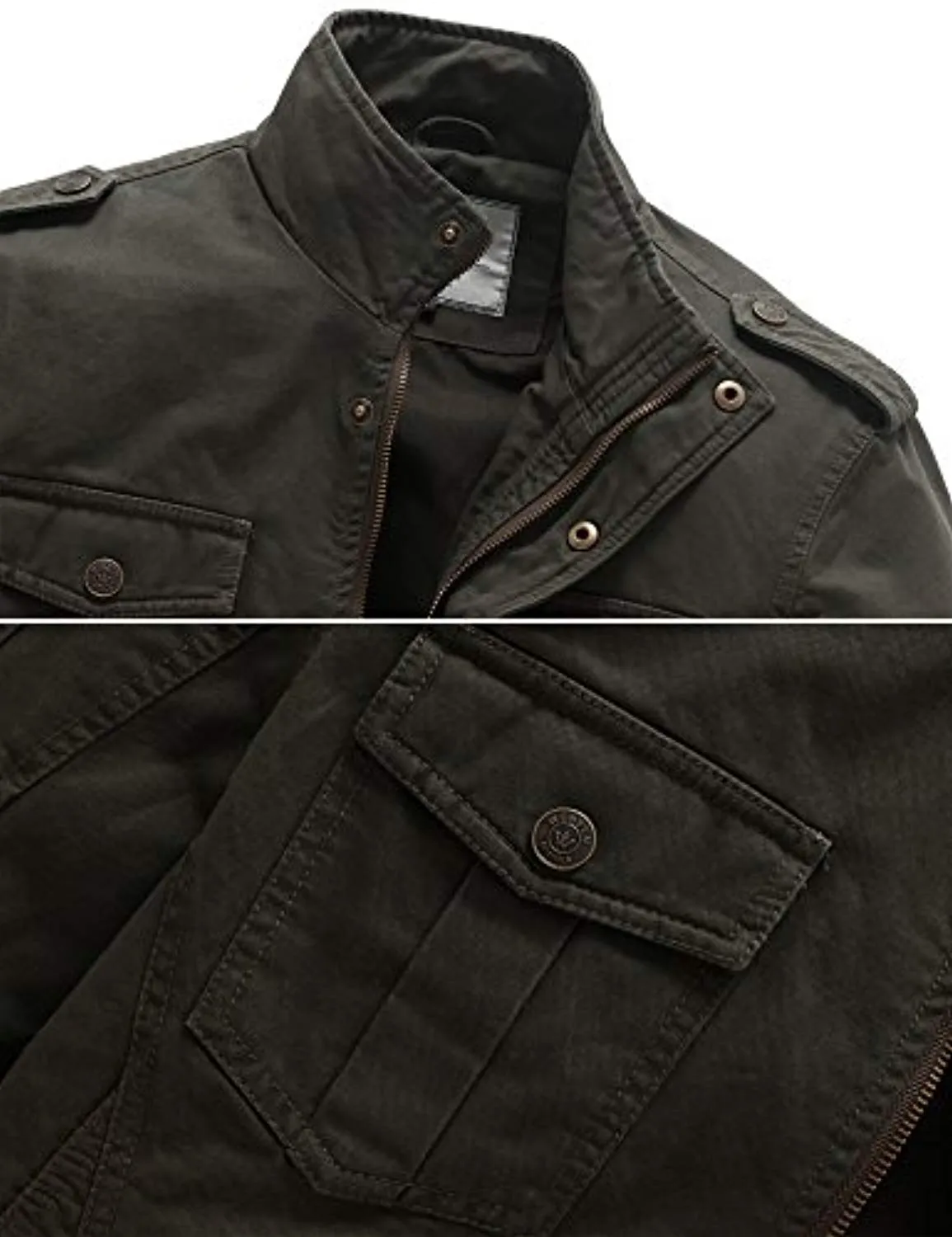 Men's Casual Cotton Military Jacket