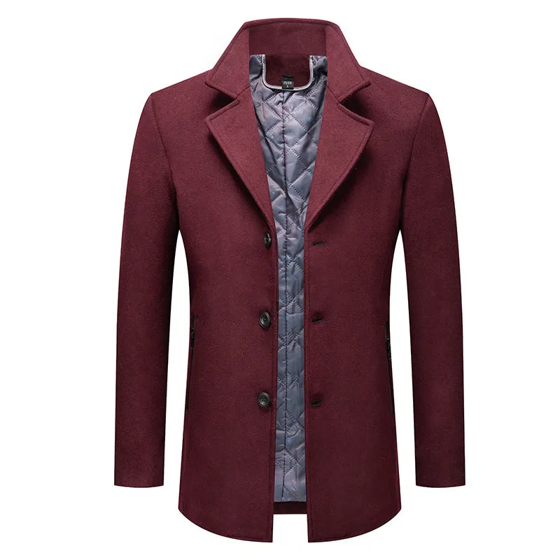 Men's Premium Slim-Fit Business Wool Coat