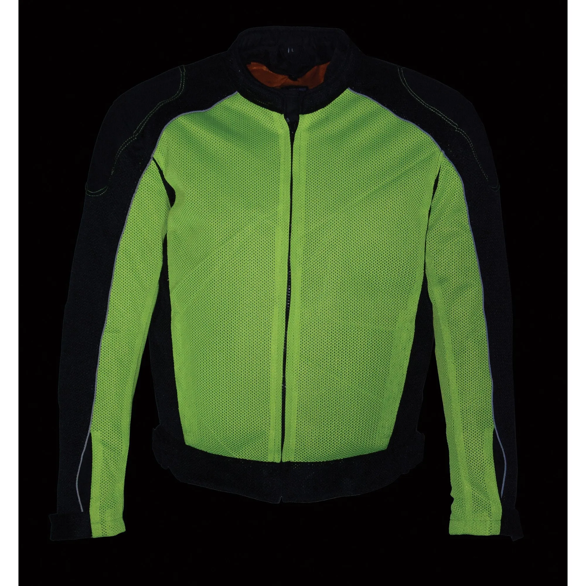 Milwaukee Performance Textile-MPM1790-Men's Black and Neon Green High Visibility Mesh Racer Jacket with Removable Rain Jacket Liner