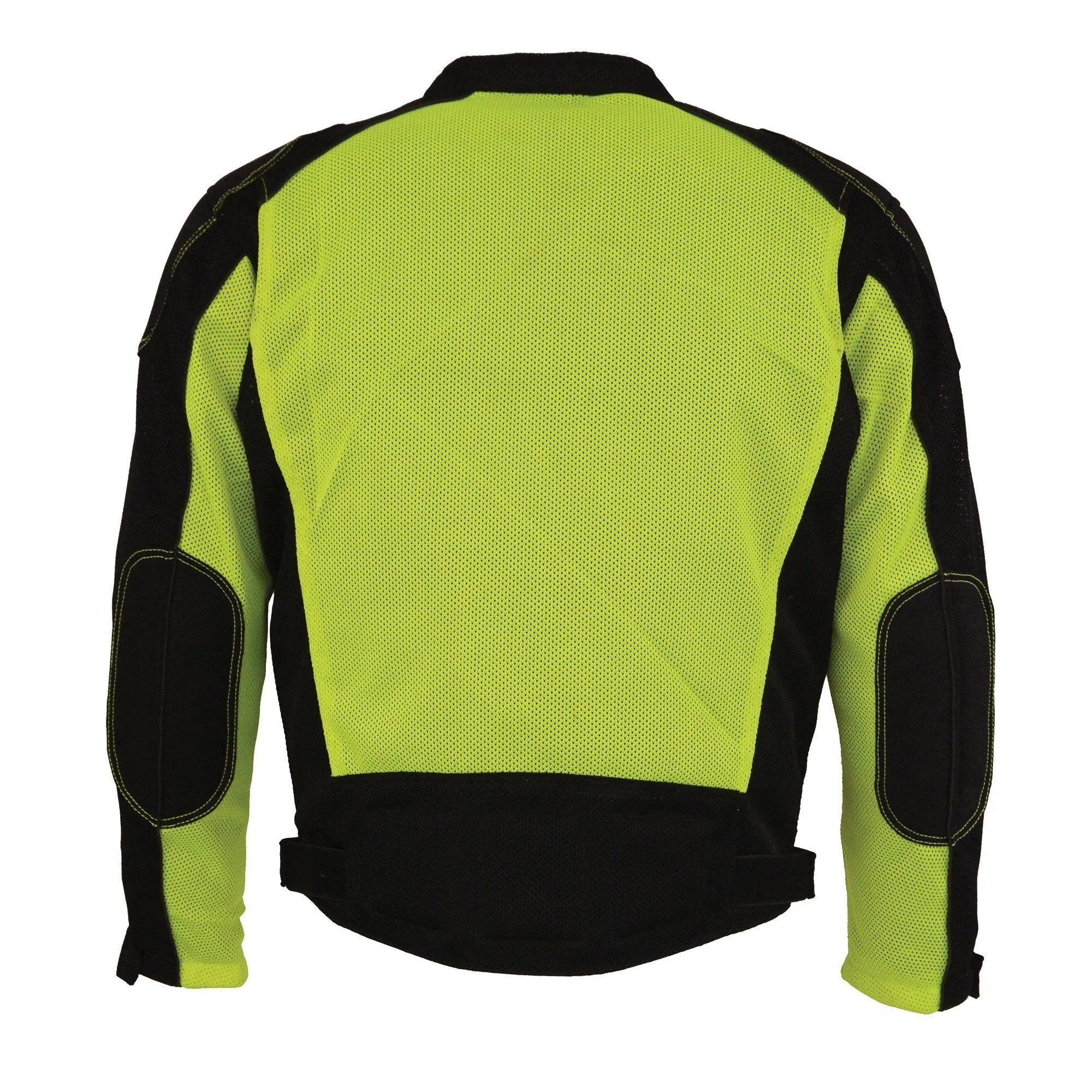 Milwaukee Performance Textile-MPM1790-Men's Black and Neon Green High Visibility Mesh Racer Jacket with Removable Rain Jacket Liner