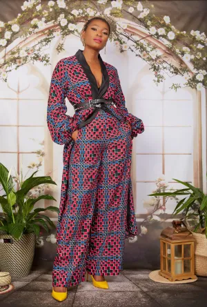 New in African Print Silk Kimono Set - Dione