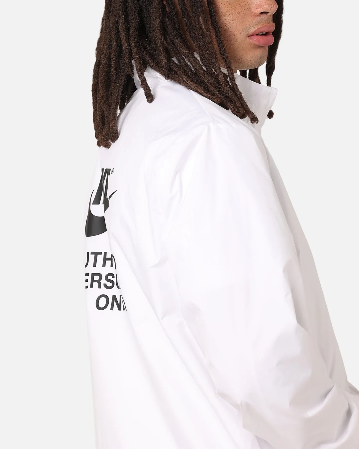 Nike Woven Full Zip Jacket White/White/Black