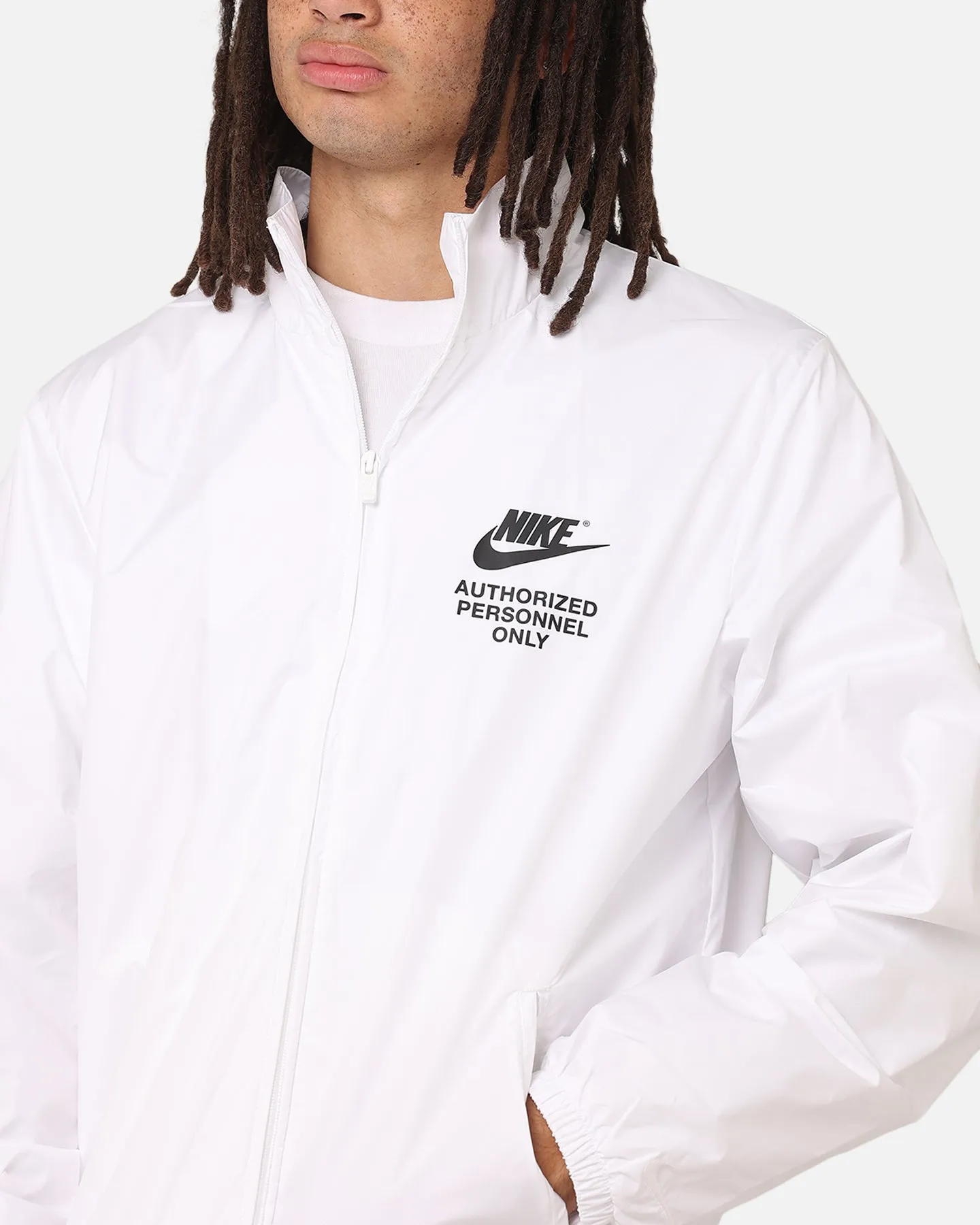 Nike Woven Full Zip Jacket White/White/Black