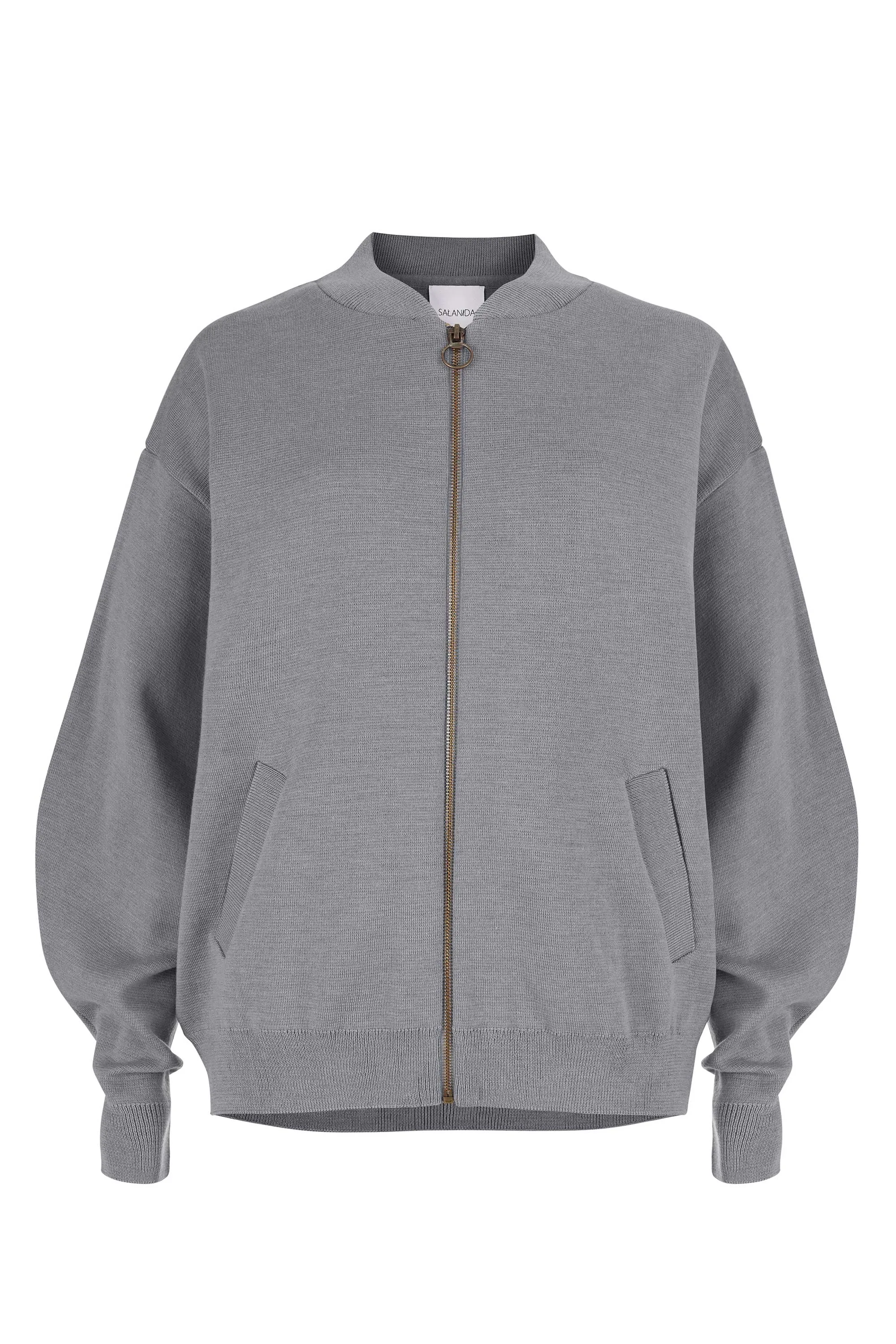 Onda 100% Merino Bomber Jacket Light Grey