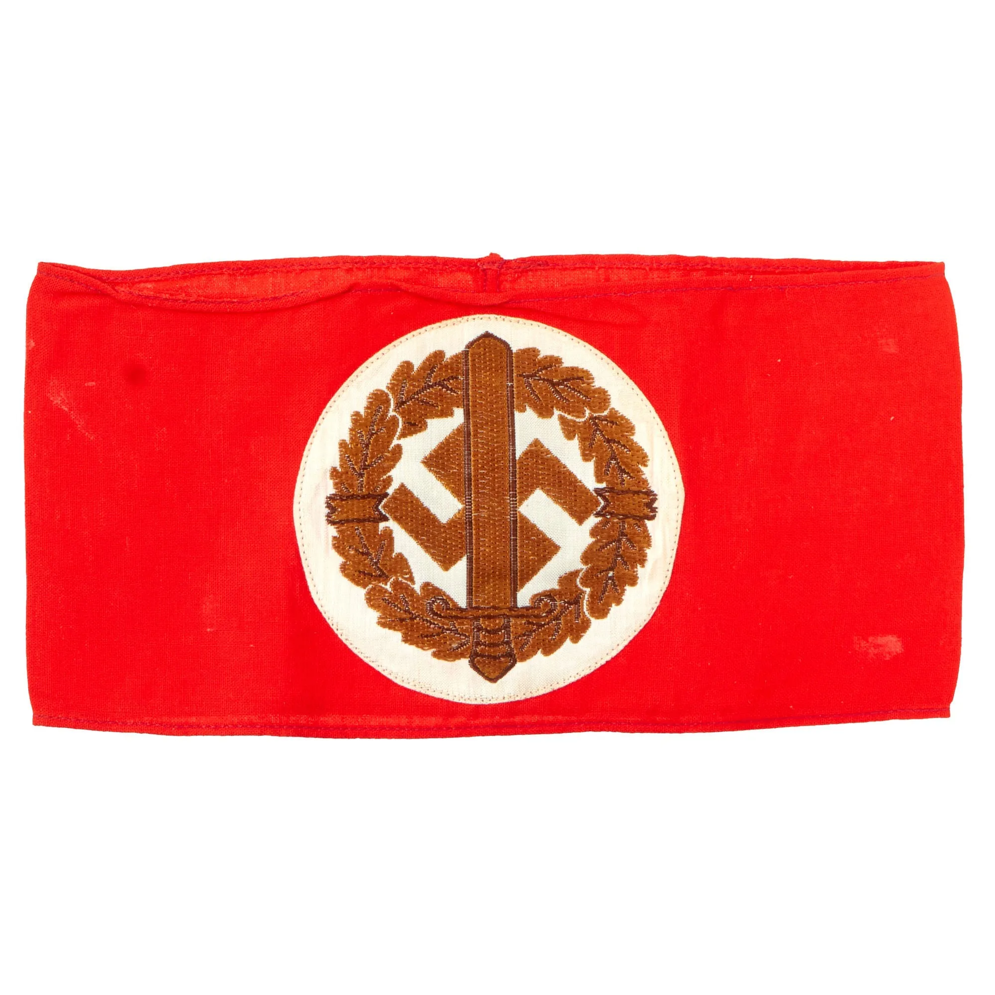 Original German WWII Documented USGI Bring Back SA Wehrmannschaft Armband with Paper RZM Tag - RZM A4/308