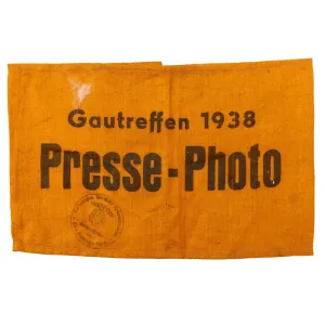 Original German WWII Gau Westfalen-Nord 1938 District Meeting Press Photographer Armband