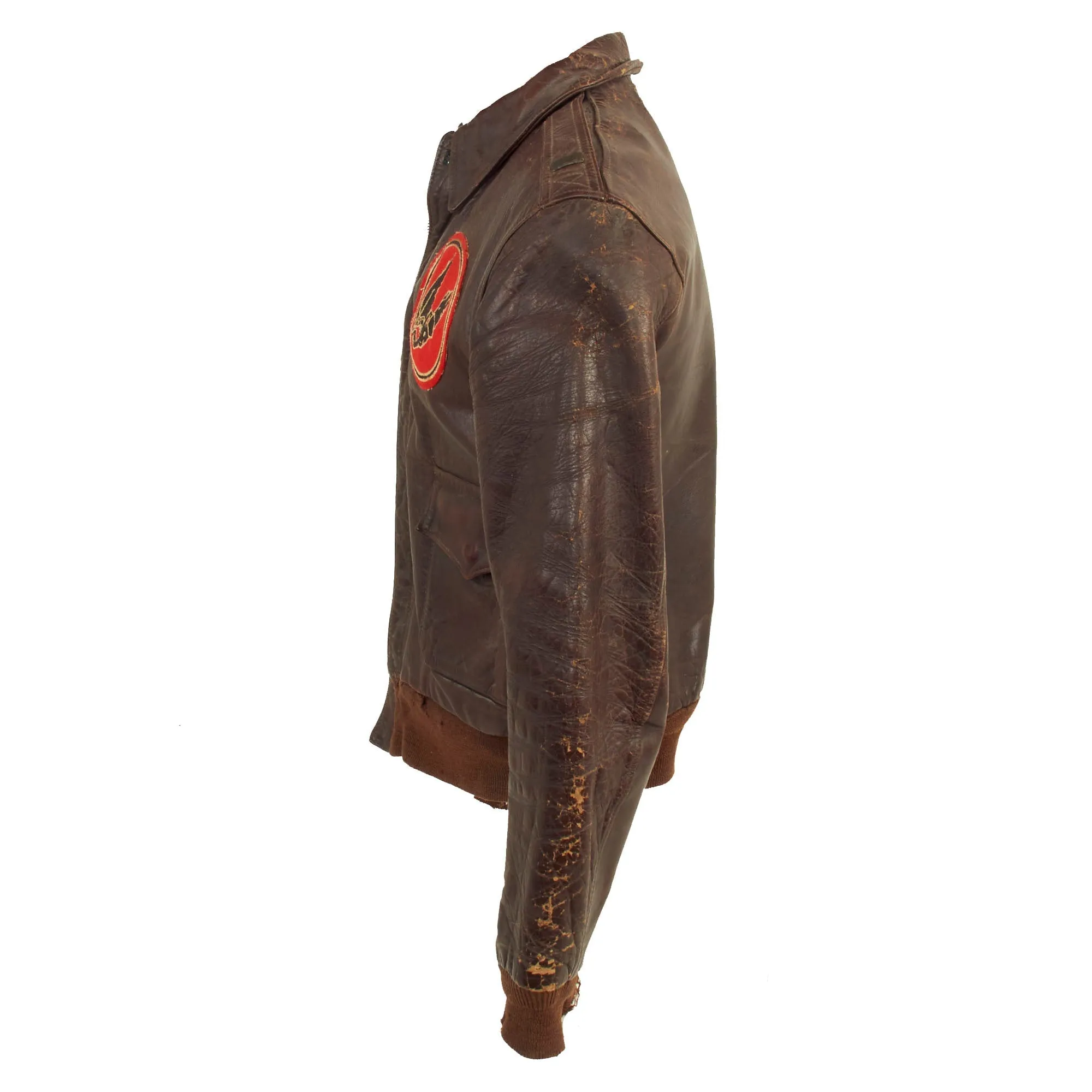 Original U.S. WWII Named A-2 Leather Flight Jacket - 83rd Bombardment Squadron, 12 Bombardment Group