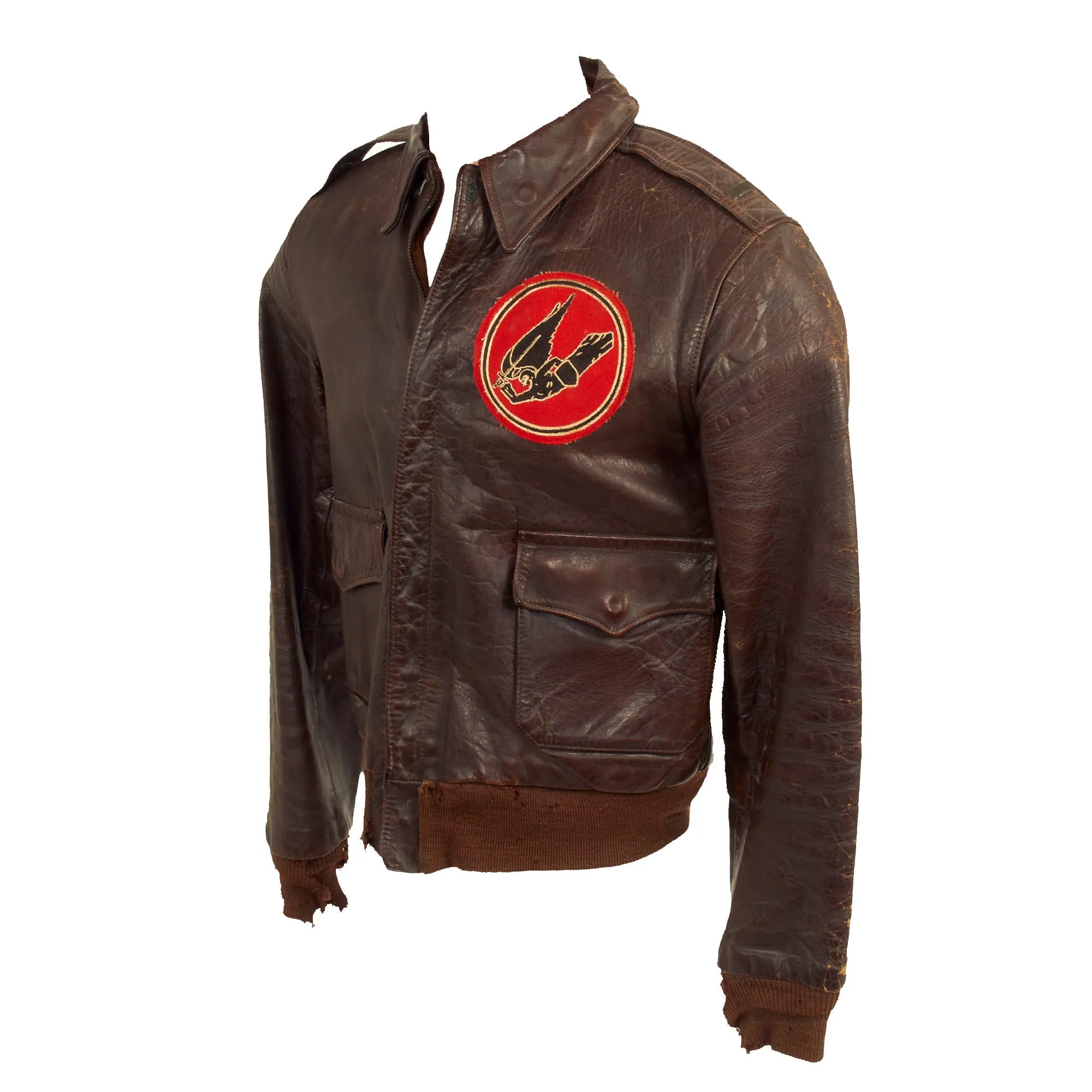 Original U.S. WWII Named A-2 Leather Flight Jacket - 83rd Bombardment Squadron, 12 Bombardment Group