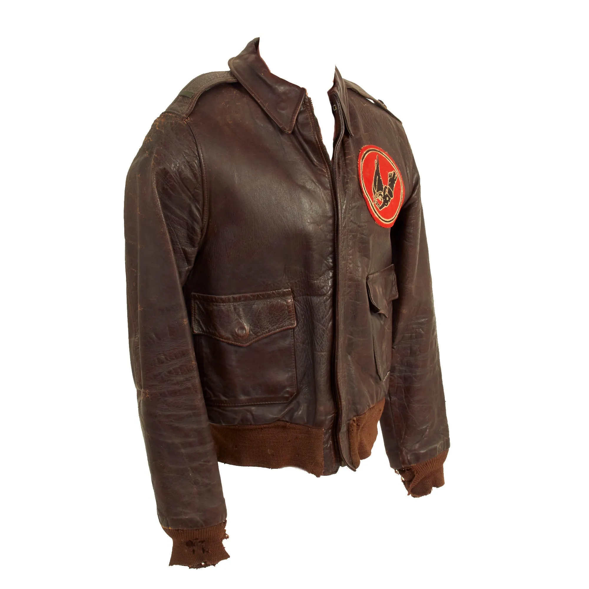 Original U.S. WWII Named A-2 Leather Flight Jacket - 83rd Bombardment Squadron, 12 Bombardment Group