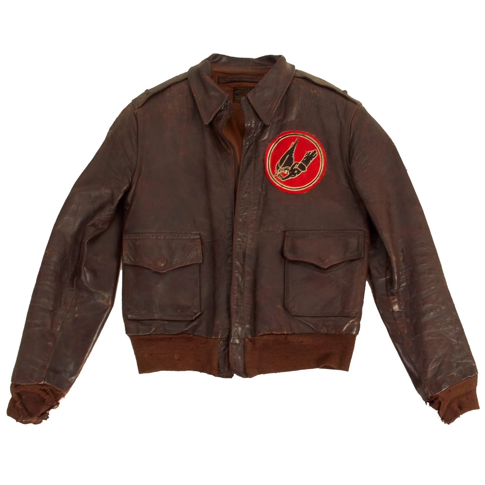 Original U.S. WWII Named A-2 Leather Flight Jacket - 83rd Bombardment Squadron, 12 Bombardment Group