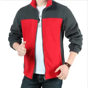 Outdoor Patchwork Inside Thicken Fleece  Jackets