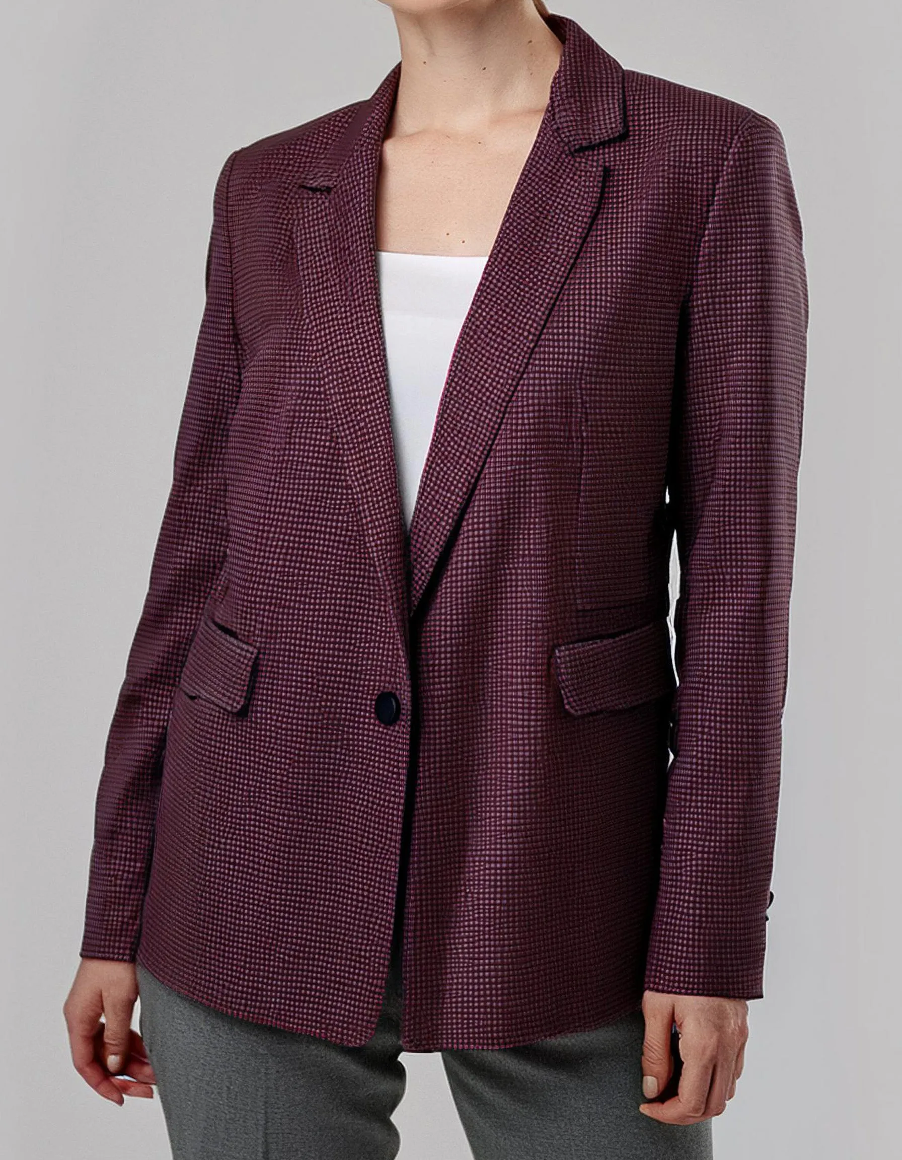 Plum Longline Blazer