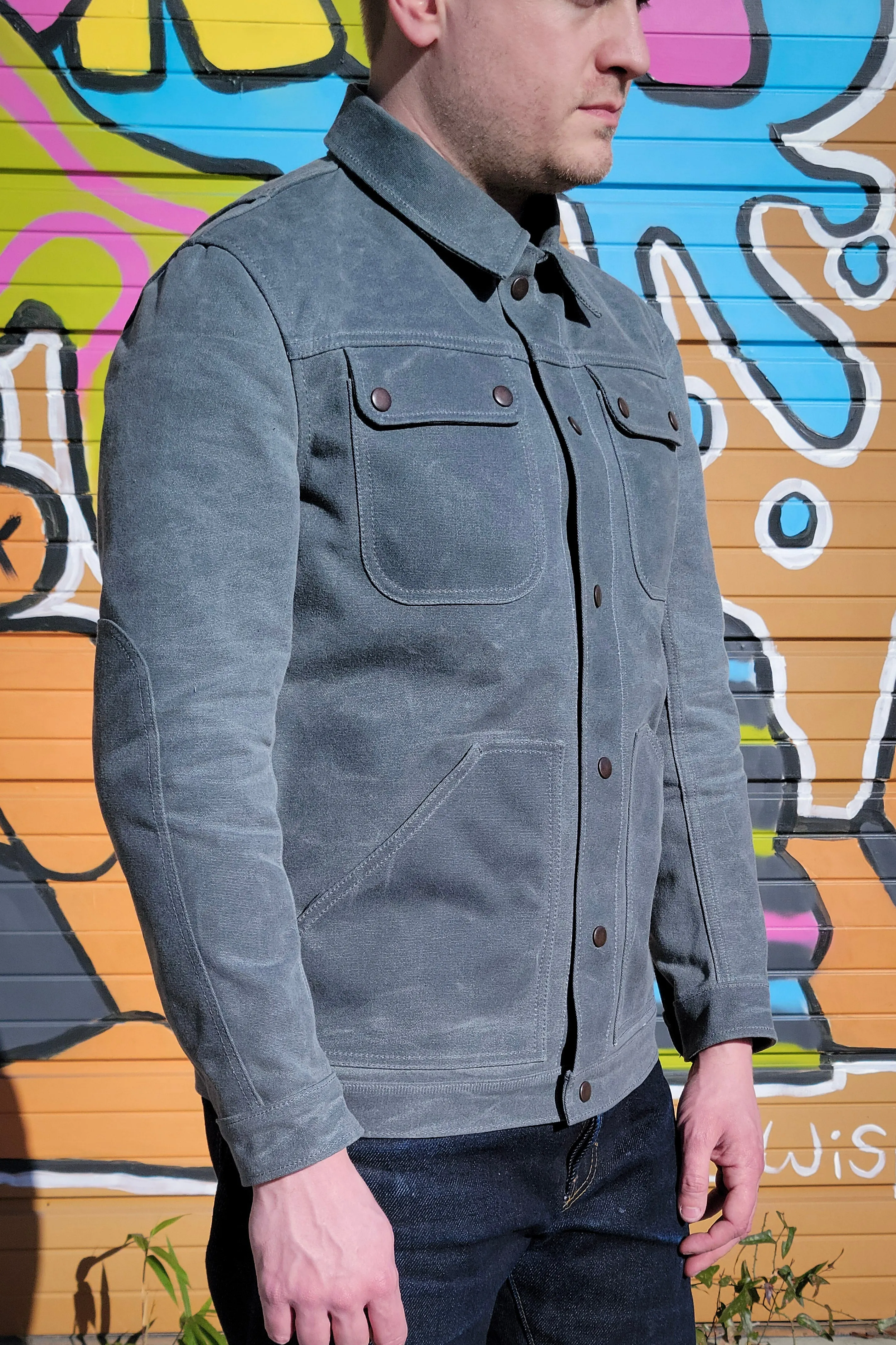 Ranger Jacket - 20oz. Slate Waxed Canvas Large