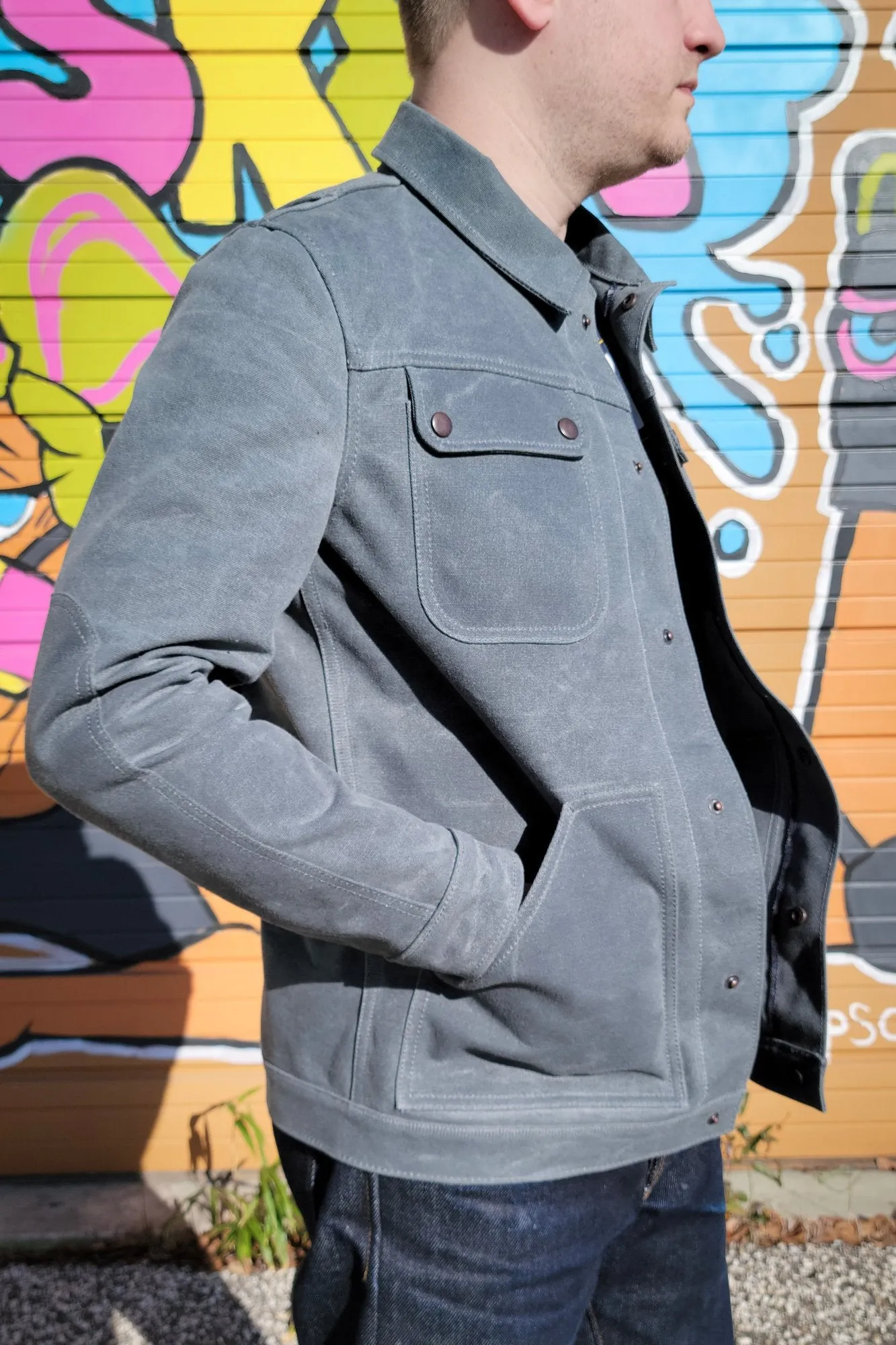 Ranger Jacket - 20oz. Slate Waxed Canvas Large