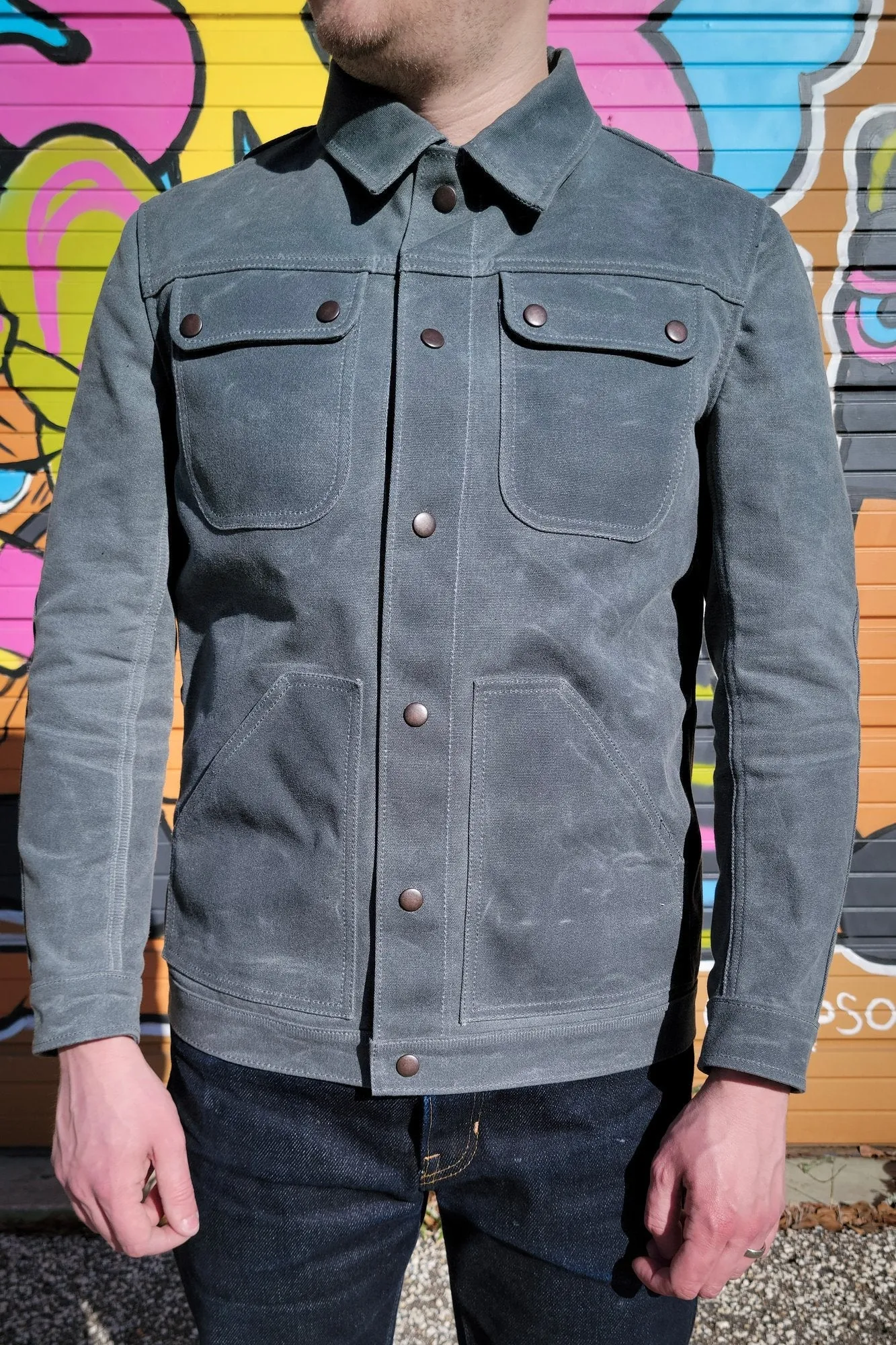 Ranger Jacket - 20oz. Slate Waxed Canvas Large