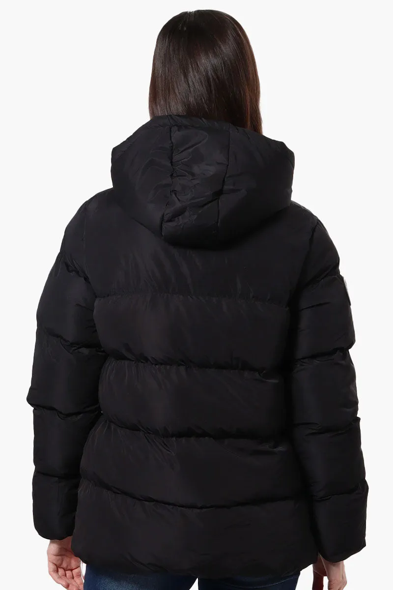 Super Triple Goose Sherpa Lined Bubble Bomber Jacket - Black