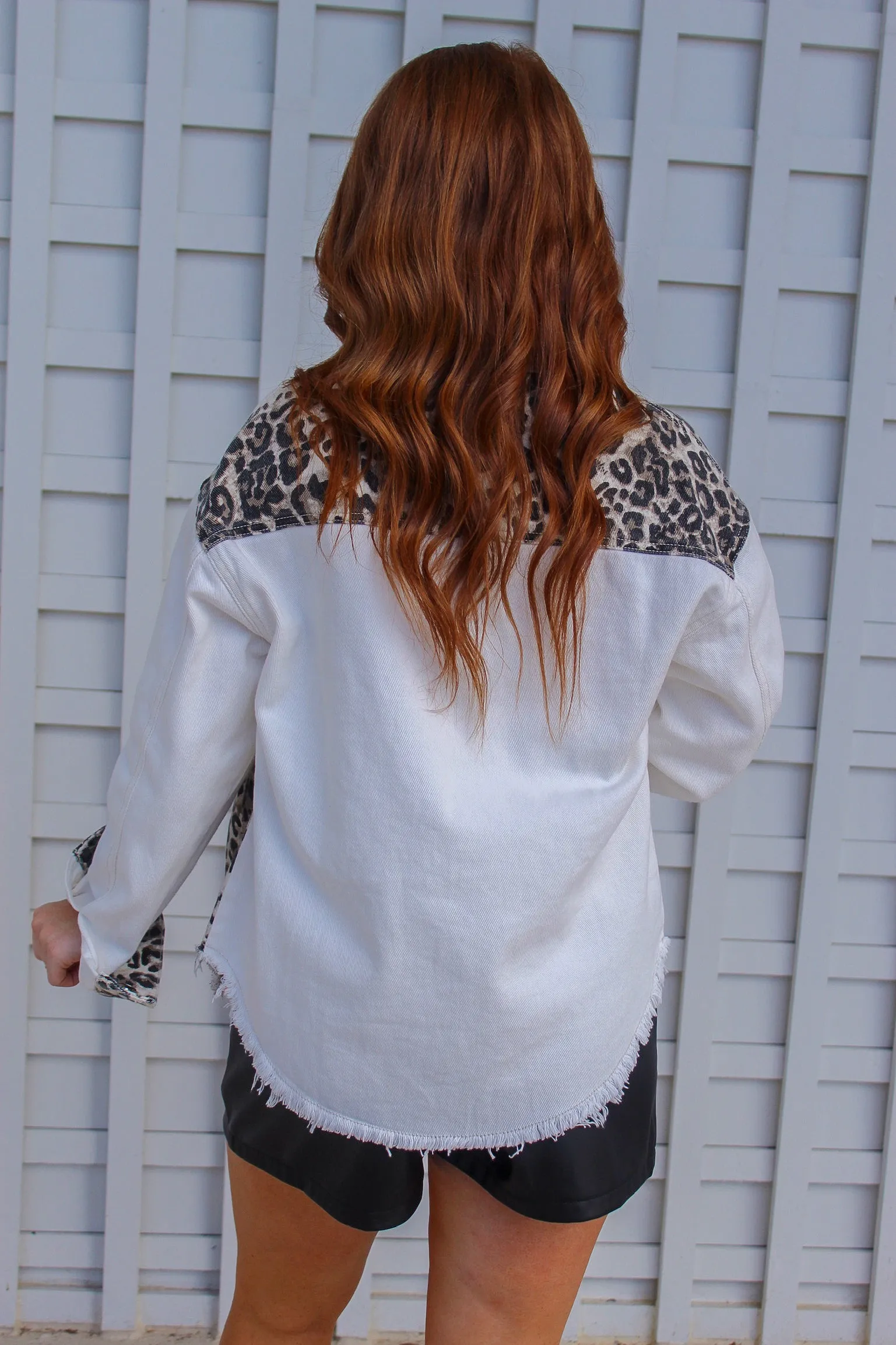 Whit Cheetah Block Jacket