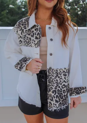 Whit Cheetah Block Jacket