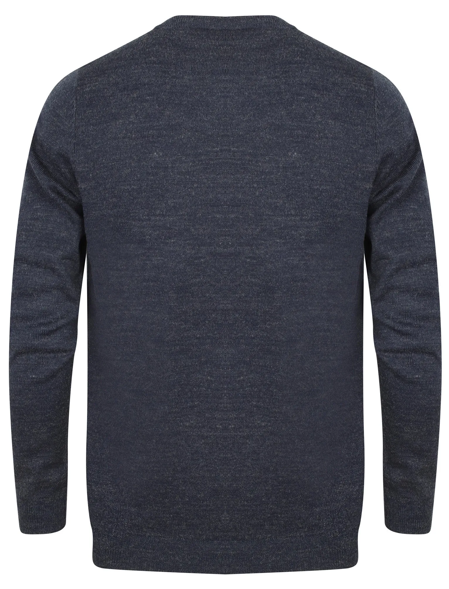 Zouma Wool Blend Crew Neck Jumper In Midnight Blue Marl - Kensington Eastside